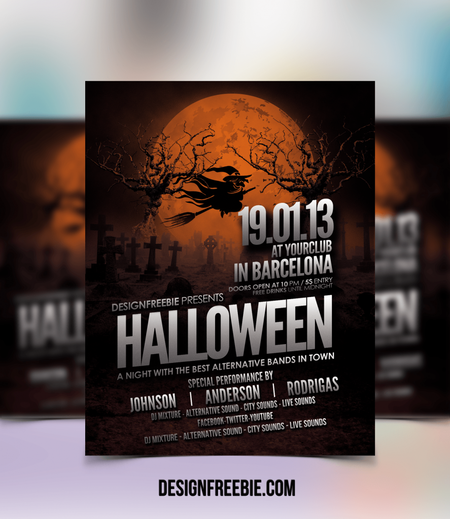 Halloween Flyer psd Template