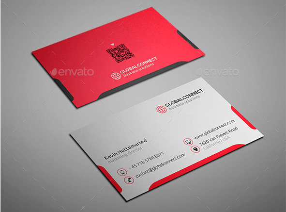 Business card template for Photoshop  PSD file double sided design Minimalist Fully adjustable elegant style clean contemporary